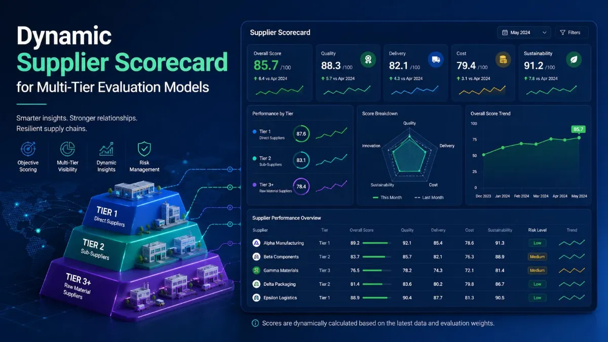 Dynamic Supplier Scorecard for Multi-Tier Evaluation Models