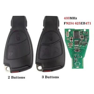 For Mercedes Automotive Key Fob Diagnostic Tools 433Mhz 2/3 Buttons Equipped with Battery Remote Car Key