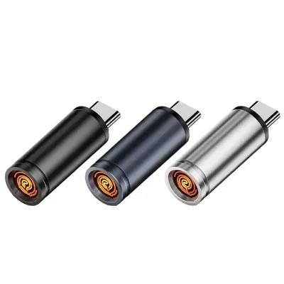 DOONJIEY Type C Mini Cigarette Lighter Windproof Adapter No Battery No Flame Travel Outdoor 11.7x34.5mm