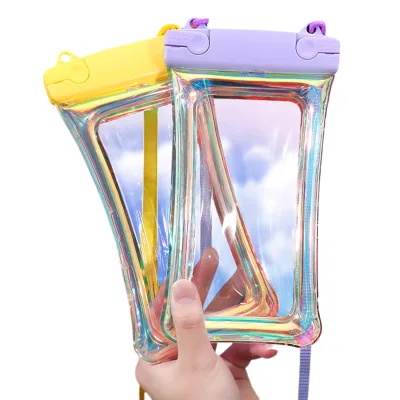 Phone Waterproof Bag with Touch Screen Transparent Laser Mobile Drifting Swimming Equipment airbag sealed Diving Set