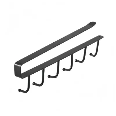 Iron Art Kitchen Cabinet Storage Rack, Multi-functional Hook Hanger, Wardrobe Organizer, Nail-free and Damage-free Kitchen Hook