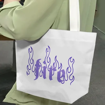Hot Selling Recycled Tote Bags OEM Custom Print Anime Cartoon Waterproof Foldable Shopping Bags