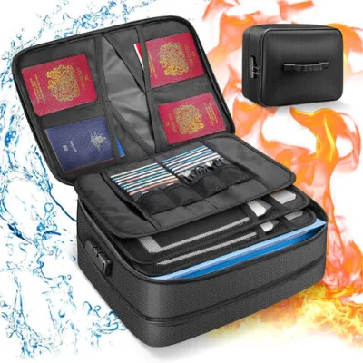 Fireproof Document Organizer Bag with Lock Document Organizer Bag ravel-friendly Filing Products Portable Document Bag