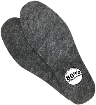 Warm Lambs Natural Wool Insoles Winter Heated Shoe Insoles Wool Felt Warm Insoles for Men and Women