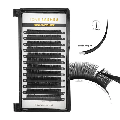 0.15mm 0.20mm Eclipse Flat Lashes Dense Flat Lash Extensions Matte Cashmere Flat Lash Extension Wholesale