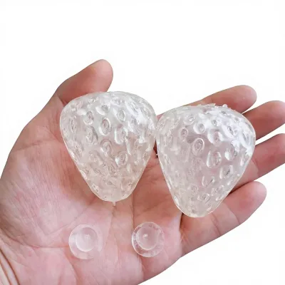Super Cute Handmade DIY Simulated Strawberry Hollow Ball Peel-and-squeeze Accessory