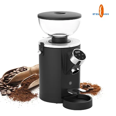 High-quality Electric Professional 60mm Flat Burr Commercial Espresso Coffee Grinder Speed Adjustable Coffee Bean Grinder