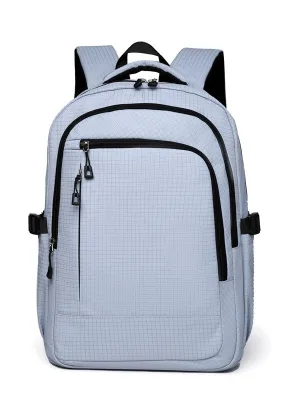 Lightweight Stylish Nylon Business Backpack for Men Women Breathable Solid Color Wear-Resistant Street Fashion Design Curved