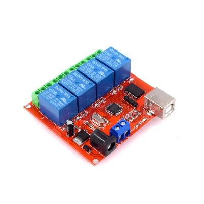 4 12V Computer USB Control Switch No-drive Relay Module PC Intelligent Controller