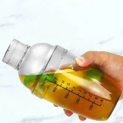 Eco Friendly Clear Plastic Personalized Cocktail Shakers 16oz Custom bar Shaker Cup