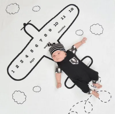 Soft and Comfortable Baby Monthly Milestone Muslin Swaddle Blanket
