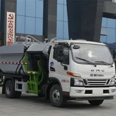 Hot Selling 2026 4X2 JACC Hydraulic Diesel EURO 5 Kitchen Garbage Compression Truck 1 Year Warranty for Trash Collection Durable