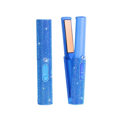 Portable Mini USB Recharge Hair Straightener and Curler LED Display Hairstyle Tool