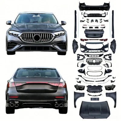 For Mercedes Benz W212 W214 2009 2014 Rank E class Upgrade To E53 Body Kits Hood Fender Trunk Lid Headlights Taillights Bumper