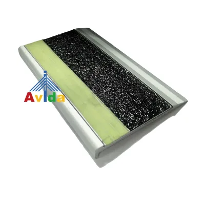 Abrasive Aluminum Anti-slip Noslip Glow in the Dark Luminescent Photoluminescent Stair Nosing