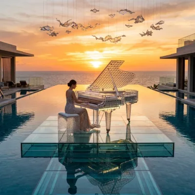 Modern Crystal 88-Key Eco-Friendly Lightweight Grand Piano OEM ODM Wholesale Professional Use Luxury Royal Furniture Showroom