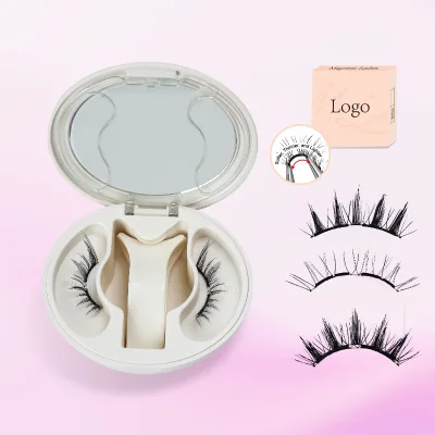 Custom Logo Private Label Magnetic False Eyelash Extensions Handmade Magnetic Lashes with Premium Packaging