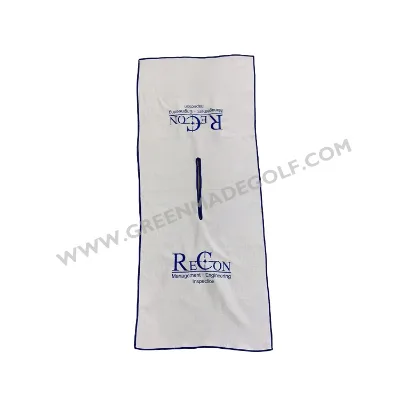 Microfiber Golf Towel Custom Logo Promotion Hooks Sport Golf Towel with Center Hole Caddy Size Waffle Quick Dry Golf Club Towel