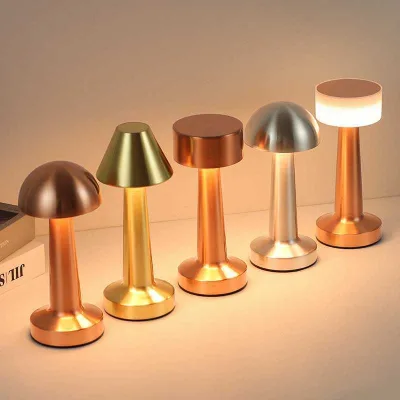 Modern Retro Cross-Border Night Light Rechargeable Iron Restaurant Dining Table Picnic Wine Bar Decorative Lighting