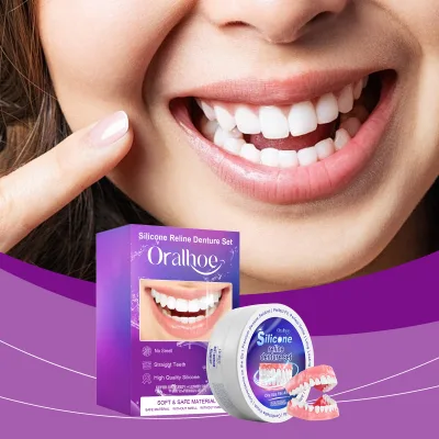 Customized Beautiful Women's Smile Dental Veneer Kit Veneers Soft Contouring Silicone Denture Sets
