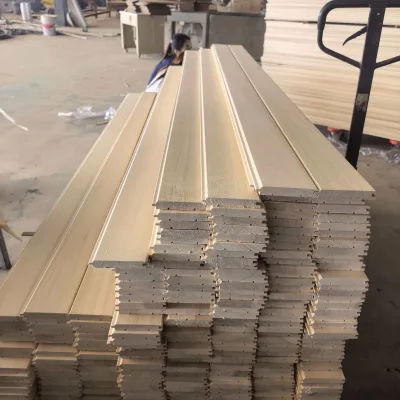 Factory Wholesale Interior Wood Wall Panel Fluted Wall Panel groove and Tongue Wood Wall Panel