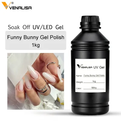 VENALISA UV GEL 1KG Base Coat No-Wipe Long Wear Tempered Top Coat Nail Gel Polish OEM Bulk 1000ml UV Nail Gel Polish Enamels