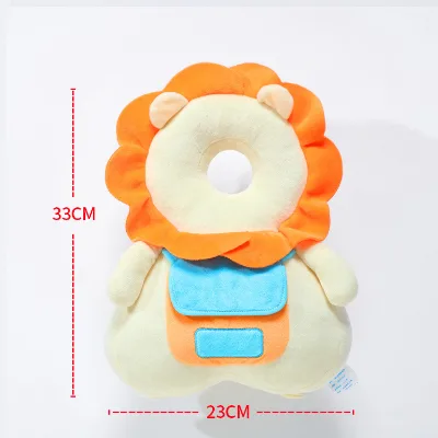 Baby Walking Pillow Cartoon Animal Schoolbag Style Fall Proof Pillow with BB Device Squeal Transverse Fastening Band Toy