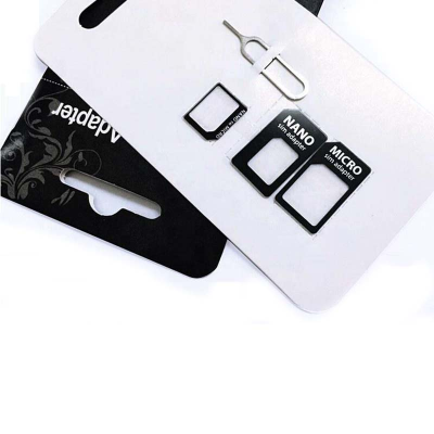Cantell SIM Card Adapter Nano SIM Card to MICRO Standard SIM Replacement Adapter Converter SET 4 in 1