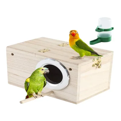 Wooden Crafts, Long Tailed Parrots, Nesting Boxes, Cockatoos, Natural Pine Wood, Bird Breeding Boxes