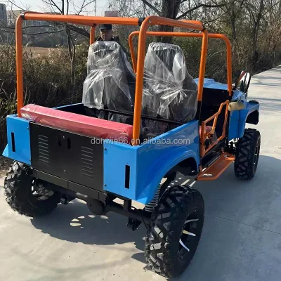 Low Maintenance 250cc Four Stroke Jeep Gas Cart 4 Seater Hotel Security Patrol Golf Vehicle