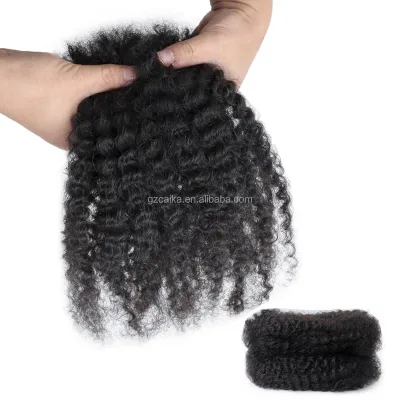 Hot Selling 12A Brazilian for Ombre Color 33/1/33 Afro Kinky Bulk Raw Human Extensions for Braids Hot Selling 12A Brazilian Twis