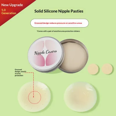 2025 New Sexy Invisible Reusable Breathable Thin Anti-bump Silicone Breast Petals Women's Intimate