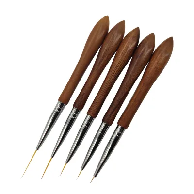 Professional Nylon Liner Brush Nail Design Elongated Lines Striping Drawing Painting Pen Manicure Tool