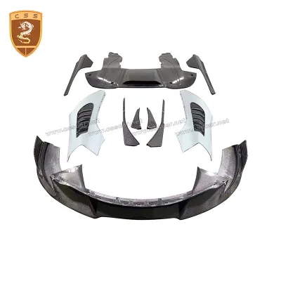 Vors Style Car Front Bumper Fenders Full Body Kit for Mclaren 720S Rear Diffuser