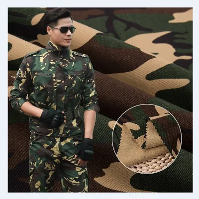 China Factory Security Guard Suit Ripstop Camouflage Fabric Twill Digital Printing Tear Resistant Ripstop Fabric for Garment