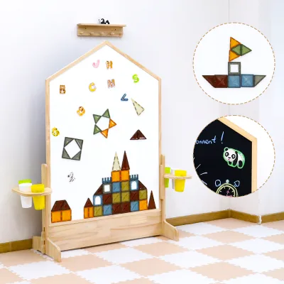 House Type Children's Blackboard Double Side With Magnetic Function Painting Furniture Commonly Used in School Bedrooms