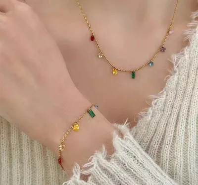 Wholesale 316l Stainless Steel Bracelet Jewelry Women Fashion Stainless Steel Zircon Bracelet