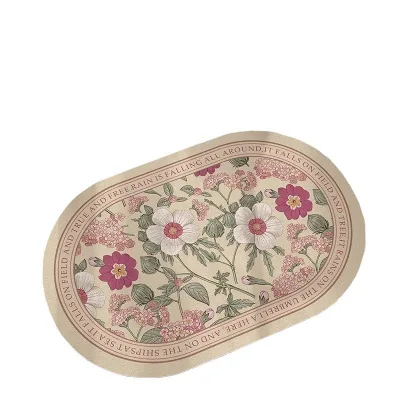 Super Absorbent Modern Floral PVC Washable Floor Mat Factory Hot Sell at Low Prices for Mats & Pads