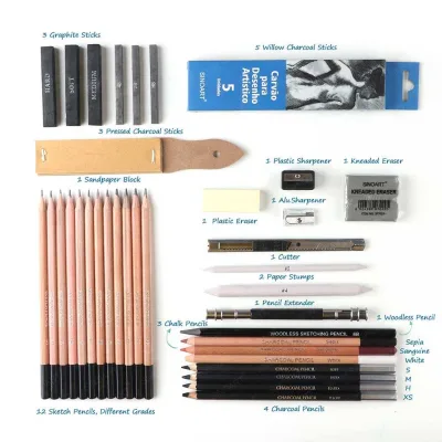 41pcs Professional Sketch Pencil Set Art Set Drawing Pencil Set for KID