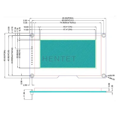 Hentet New 2.7 Inch OLED Display LCD Screen SSD1322 Driver Serial Interface 128x64