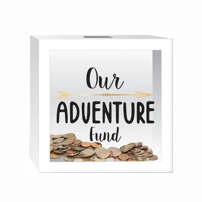 The Wooden Bank Is HS for Placing Anywhere in the Home or As a Fun and Memorable Gift for Your Favorite Traveler