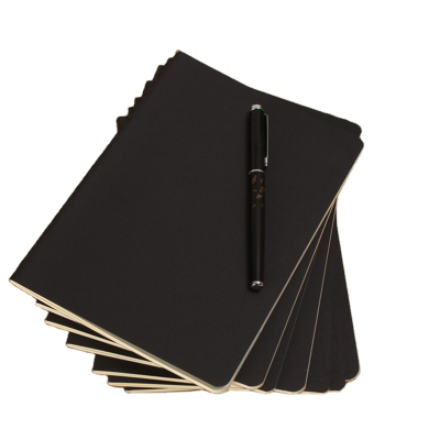 Promotion Retro Black Kraft Cover Notebook Sewing Binding Blank Drawing Diary