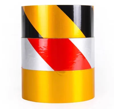 PET Self Adhesive Reflective Hazard Warning Tape High Visibility for Road Safety
