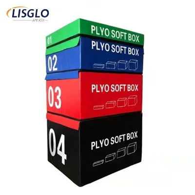 Hot Selling Factory Price Lisglo LJ-010 4 in 1 Plyometric Boxes PU+FOAM Soft Jumping Exercises