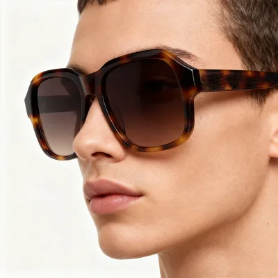 Custom Logo Unisex High Quality 2025 Sunglasses Polarized Acetate Square Lenses UV400 Tac Material Sun Glasses Eyewear Outdoor