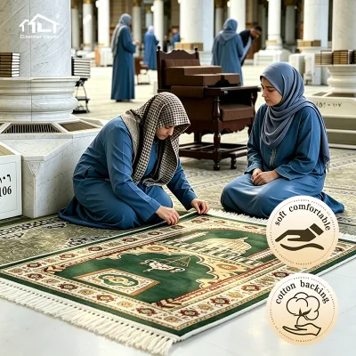Dsermer High Quality Afghan Rug Cotton Persian Boho Double 70x120cm Carpet Modern Prayer Mat Muslim Mat Stain Resistant
