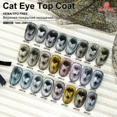 Professional Cat Eye Top Coat UV/LED Gel Polish Long Lasting Magnet Design Customizable Bottle Nail Art ODM Free Sample 100pcs