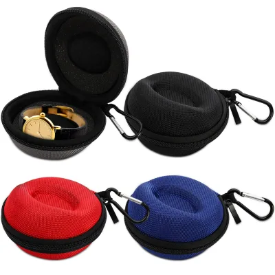 Custom Durable Lightweight Waterproof Shockproof EVA Watch Case with Zipper for Travel Storage