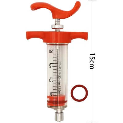 10ml 20ml Durable Animal Veterinary  TPX Syringe Reusable Cattle Sheep Pig Plastic Steel Syringe