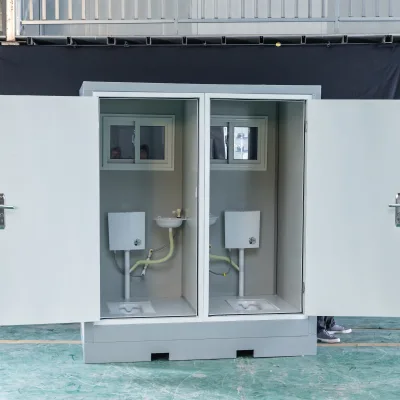 Movable Sanitary Toilet Room Eco-Friendly Durable Easy Installation for Construction Camp Urban Site Bathroom Portable Toilet